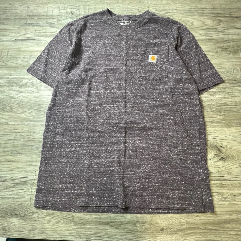 Carhartt Pocket T-Shirt Mens Large Purple Heathered Loose Fit Short Sleeve‎ V15